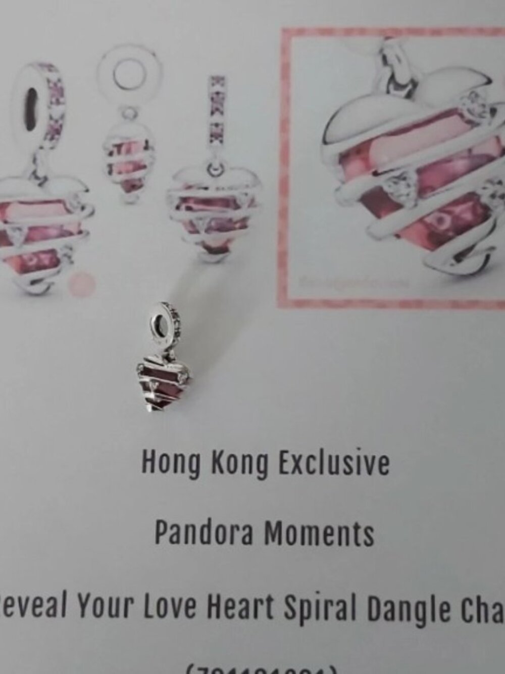 Authentic PANDORA *HONG KONG EXCLUSIVE* Reveal Your Love Heart Spiral 791131C01